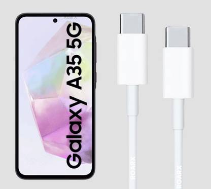 RoarX Type C 6 A 1 m TPE c to c cable Superfast Charging for Samsung A35 5G Original type c to c cable