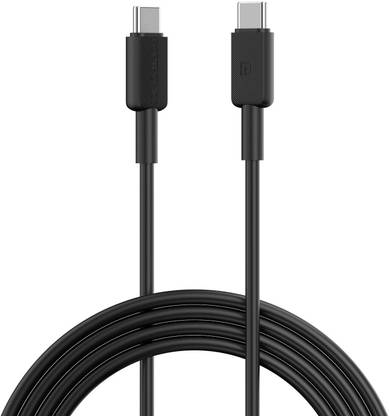 Portronics Type C 5 A 1 m Konnect Link C Square 100W Type C to Type C Fast Charging PD Cable