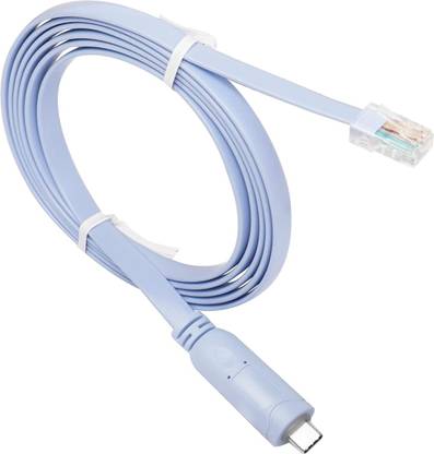 TECHGEAR Type C 1.8 m Type C to RJ45 Console Cable with FTDI Chip for Routers/Switches Support and Other USB-C Laptops