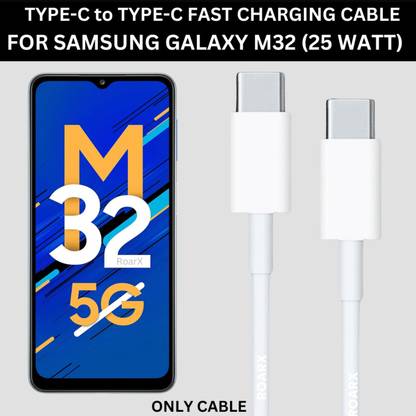 RoarX Type C 6 A 1 m TPE C to C cable Fast Charging for M32 5G Original type c to c cable