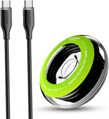 ORAIMO Type C 3 A 1 m 60W Type-C to Type-C Fast Charging Cable|1M Silicone Cable|Dustproof|Carry Case Included (OCD-115CC)
