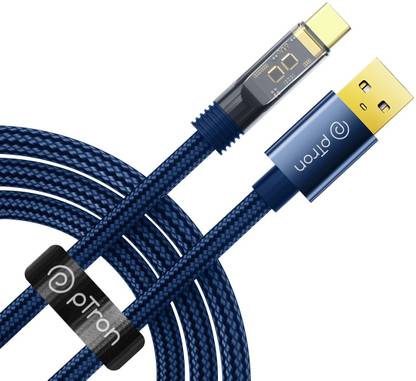PTron USB Type C Cable 6 A 1 m Unbreakable Nylon Braided Pace