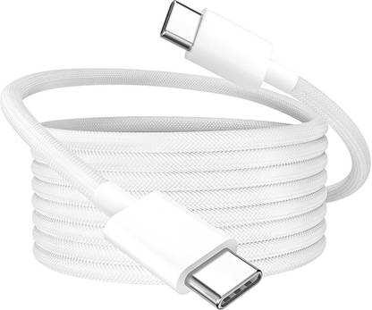 BOOTECH Type C 10 A 3.3 m Type C 5 A 1 m Copper Type C to C 3.3ft Nylon Braided Charger Cable for iPhone15/iMac/iPad Air/Mini (Compatible with15/15 Plus/15 Pro/15 Pro Max, iPad Air/Mini, iPod, iOS Devices, Type C To Type C Fast Charging Cord 3 Ft Compatible With 15, One Cable)