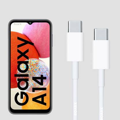 RoarX Type C 6 A 1 m TPE c to c cable Fast Charging for Samsung A14 5G A54 A23 S23 F34 S22 F54 A14 F14 F23 Original type c to c cable