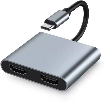 VOOCME USB Type C Cable 0.5 m USB C to Dual HDMI Adapter, Dual Monitors Adapter USB C HUB Docking Station