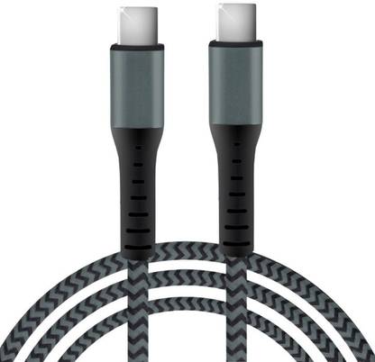 Aliens Type C 1.2 m Fast Charging USB C to USB C 100W 480 Mpbs Data Sync Nylon Braided Cable with EMark Chip