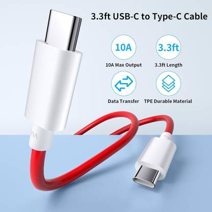 FTC USB Type C Cable 6 A 0.89 m Copper Braiding Data Cable Type C to Type C Fast Charging 65W