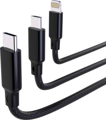 Unix USB Type C Cable 2 A 1 m 3 IN 1 Ultra Charging Speed Type - C | Micro USB | Lightning