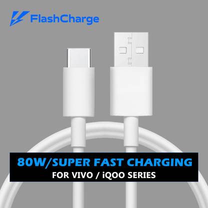 SUFO USB Type C Cable 8 A 1 m 80W Super Fast Charging Cable For FlashCharge, SuperVooc, Vooc, Dart, Dash, Warp, Turbo,