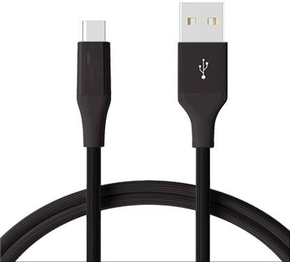 Karpine USB Type C Cable 2 A 1 m 65W-10W/6.5A VOOC/WARP/DASH/SUPERVOOC/SUPERDART CHARGER KrCb3ATypeCBlack