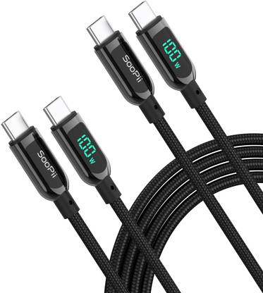 Soopii USB Type C Cable 100 A 1.2 m High Quality TPU - Micro, Type-C Fast Charging 36 CM USB Cable C