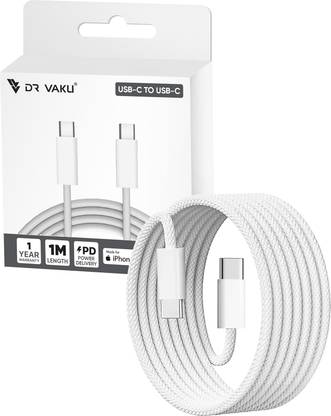 DR VAKU USB Type C Cable 1 m Nylon Braided Type-C to C Data Cable (Apple MFi Certified)