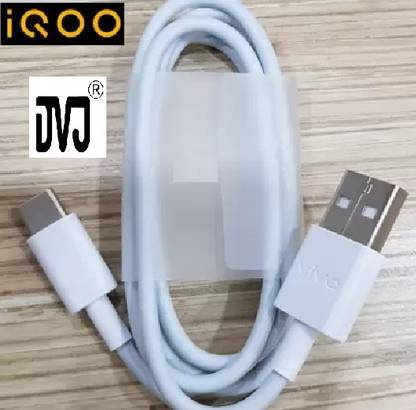 DVJ USB Type C Cable 2 A 1 m 66W FLASH CHARGE DATA CABLE FOR vivo iQOO 3 / 7 / Z3 / Z5
