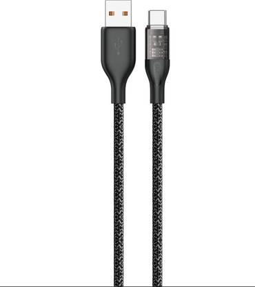DUDAO USB Type C Cable 6 A 1 m 6A Transparent wire Head Design Upgraded Nylon Braided Body L22C USB-A to USB-C 120W PD Flash Charge Super Fast Charging Transparent Body Cyber Punk Style Braided cable Built in Dual core clip anti-short circuit Protection Heat Resistance, Temperature control Chip 0.8mm Thickness Data Sync and Transfer up to 1G
