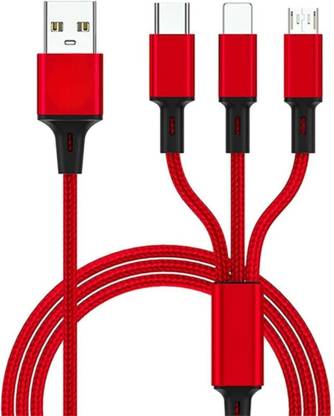 The Black Store USB Type C Cable 1 m Nylon Braided Multifunction Fast Charging Cable For Android Smartphone, ios