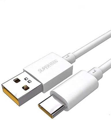 RS3Gadgets USB Type C Cable 6 A 1 m 33W SUPER VOOC Charge & Data Sync Fast Charging Type C Cable