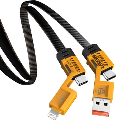 Callmate USB Type C Cable 1.5 m 4 in 1 65W Metal Fast Charging & Data Cable, PD & QC 3.0 (65W, 1.5M, 480Mbps)