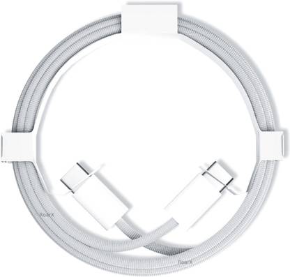 RoarX USB Type C Cable 6 A 1 m Nylon Braided Braided 25W Samsung F14 Type C cable Samsung C to C Cable Samsung FAST CHARGING CABLE