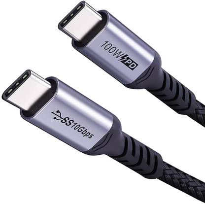 Verilux USB Type C Cable 6.5 m Type C to Type C Cable 100W 6.5Ft Fast Charging USB C Cable USB 3.1 Gen 2 10Gbps