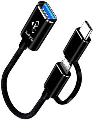 KIPZO USB Type C Cable 0.17 m 2in 1 otg connector pendrive 2 in 1 OTG type c micro usb otg adapter two in one