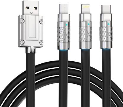 Larecastle USB Type C Cable 4 A 1.2 m Red 3 in 1 Data Cable