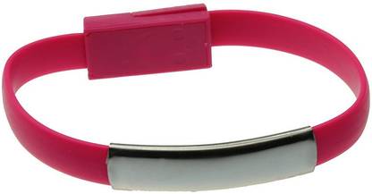 Rexalt USB Type C Cable 2 A 0.22 m Pink color Bracelet Charger for Type-C 0.225 m USB Type C Cable