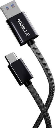 Agnille USB Type C Cable 2 A 1 m USB Type-C Double Braided 3.1A Fast Charging & Data Transfer 1M Cable