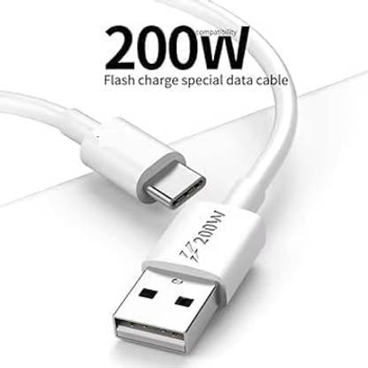 BKN USB Type C Cable 20 A 1 m CERTIFIED ORIGNAL VIVO 200W / 20 AMPERE FLASH CHARGING SUPPORT USB A TO TYPE C DATA CABLE FOR VIVO iQOO vivo X100 X90 Pro iQOO 12 Pro Flash Charge Charger Type C USB FastCharging Data Cable /Vivo X80 /VIVO X90 X80 X70 X50 Pro V27 /vivo iqoo 9 Pro,8 Pro,10 Pro IQOO Z7 /VIVO X80/ X80 PRO / X FOLD, iQoo9 SE / IQOO 11 10 NEO 3 5 7 V29 V27 V25 V23 V21 V20 T1 Pro Y76 Y77 /FLASH CHARGE 2.0 TYPE-C USB FAST CABLE / FLASH CHARGE 2.0 TYPE-C USB FAST CABLE (SOPPORT ALL VIVO FLASH CHARGING SUPPORT MOBILES) (0NLY DATA CABLE) (200 WATT)
