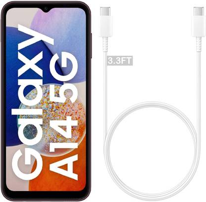Facelift USB Type C Cable 1 m Samsung M33 5G and Other TYPE-C Devices 1 Meter USB-C Cord for Charger 25W Support Galaxy S23, S22, S21 Phone Super Fast Cord, White