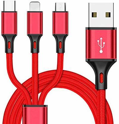 Marchpower USB Type C Cable 1.25 m VAR-NI 3 in 1 Charging Cable with 3A Speed, Fast Charging Multi Purpose Cabl