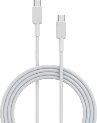 Portronics USB Type C Cable 3 A 1 m Konnect Link C Square 60W Type C to Type C Fast Charging