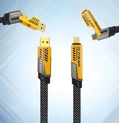 ULTRAWARP USB Type C Cable 8 A 1 m TPE 4 in 1 Cable 65W-6.5A Superfast Charging cable