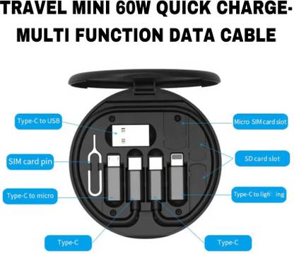imad 3-in-1 Cable 0.2 m 60W QUICK CHARGE DATA CABLE BOX