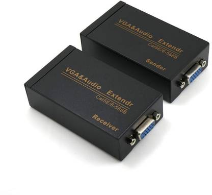VOOCME HDMI Cable 0.02 m Over Cat 5e Cat6 RJ45 Network LAN Cable (1 Transmitter + 1 Receiver)
