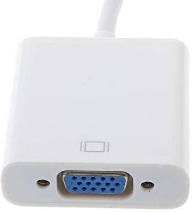 RAREGEAR VGA Cable 0.27 m Display Port Thunderbolt to VGA Adapter Cable For 4 MacBook Pro White