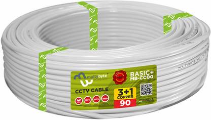A Plus Products Video Cable 82 m Multybyte CCTV CABLE 3+1 90Y BASIC (PACK OF 1)