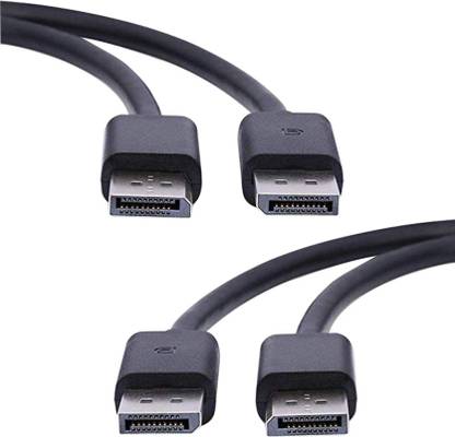 Paruht Video Cable 1.8 m 2 Pcs DisplayPort DP to DP DisplayPort Cable Black Premium 180cm