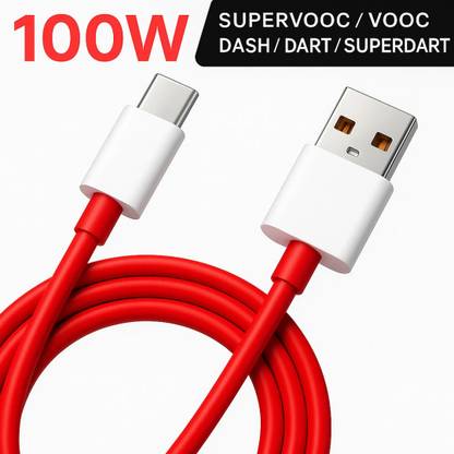 RoarX USB Type C Cable 10 A 1 m TPE 100 WATT SUPERVOOC/VOOC/DASH/Warp charger Cable Compatible with oneplus OnePlus 12/OnePlus 12r /OnePlus 11/OnePlus 11R/OnePlus 10 Pro/OnePlus 10R/ 9R/ 8 / 8T / 7 / 7T / 6