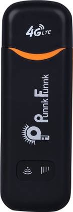 PunnkFunnk 4G LTE WiFi USB Dongle Stick with All SIM Network Support, Plug & Play Data Card