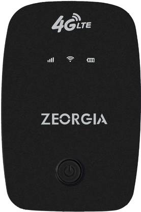 Zeorgia Plug & Play 4G LTE Dongle | Multi SIM Network, 2100mAh Rechargeable Battery 150 Mbps Data Card ,Calls not Supported