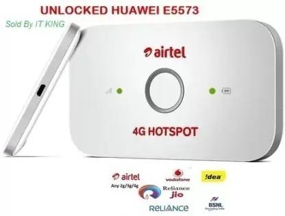 Airtel Huawei E 5573 Cs - 609 150 Mbps 4G Router (White, Tri Band) 150 Mbps Data Card ,Calls not Supported