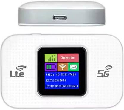 MARS 5G LTE Wireless Dongle All SIM Support 150Mbps WiFi 2100mAh Battery Plug&Play 150 Mbps Data Card ,Calls not Supported
