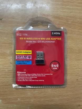 M Tech Marvel 802.11N Wireless N Mini USB Adapter 2.4GHz 950Mbps Data Card