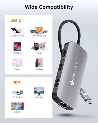 NOVOO Type C Hub 7 in 1 300 Mbps Data Card ,Calls not Supported