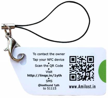 linqs AmILost Smart NFC & QR Code Lost & Found Tag 150 Mbps Data Card ,Calls not Supported