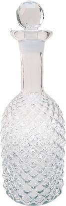 shobhana enterprises Crystal Clear Glass Antique Wine Decanter For Liquor - Size10x10x29(cm), 750ml Wine, Liquor, Whiskey Decanter