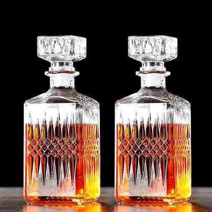 DEEP ENTERPRISE Whiskey Decanter Bottle Stylish With Lid 1000 ML barware, Men Decanter
