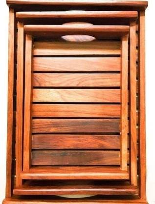 YES HANDICRAFT Wooden tray Decanter
