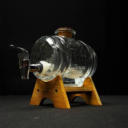 Melbify Barrel Decanter Whiskey Storage, Wine Storage, Alcohol Storage, Party, bachelor's Party Decanter