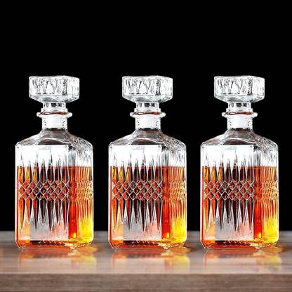 DEEP ENTERPRISE Whiskey Decanter Bottle Stylish With Lid 1000 ML barware, Men Decanter